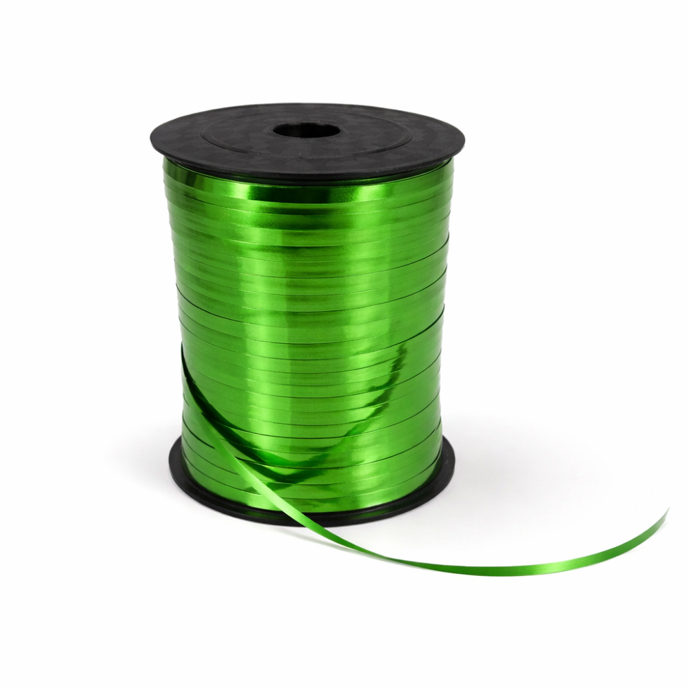 Rollo de cinta de regalo verde pino brillante