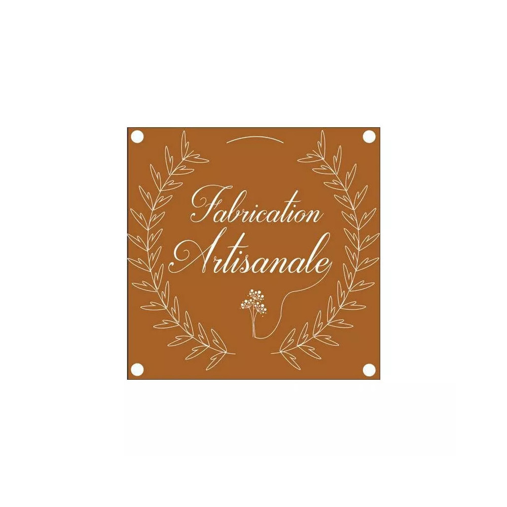 Etiqueta adhesiva «Fabricación artesanal», etiqueta adhesiva para regalos.