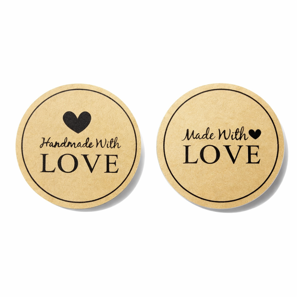 Etiquetas adhesivas para regalos «Made with Love» - 7847