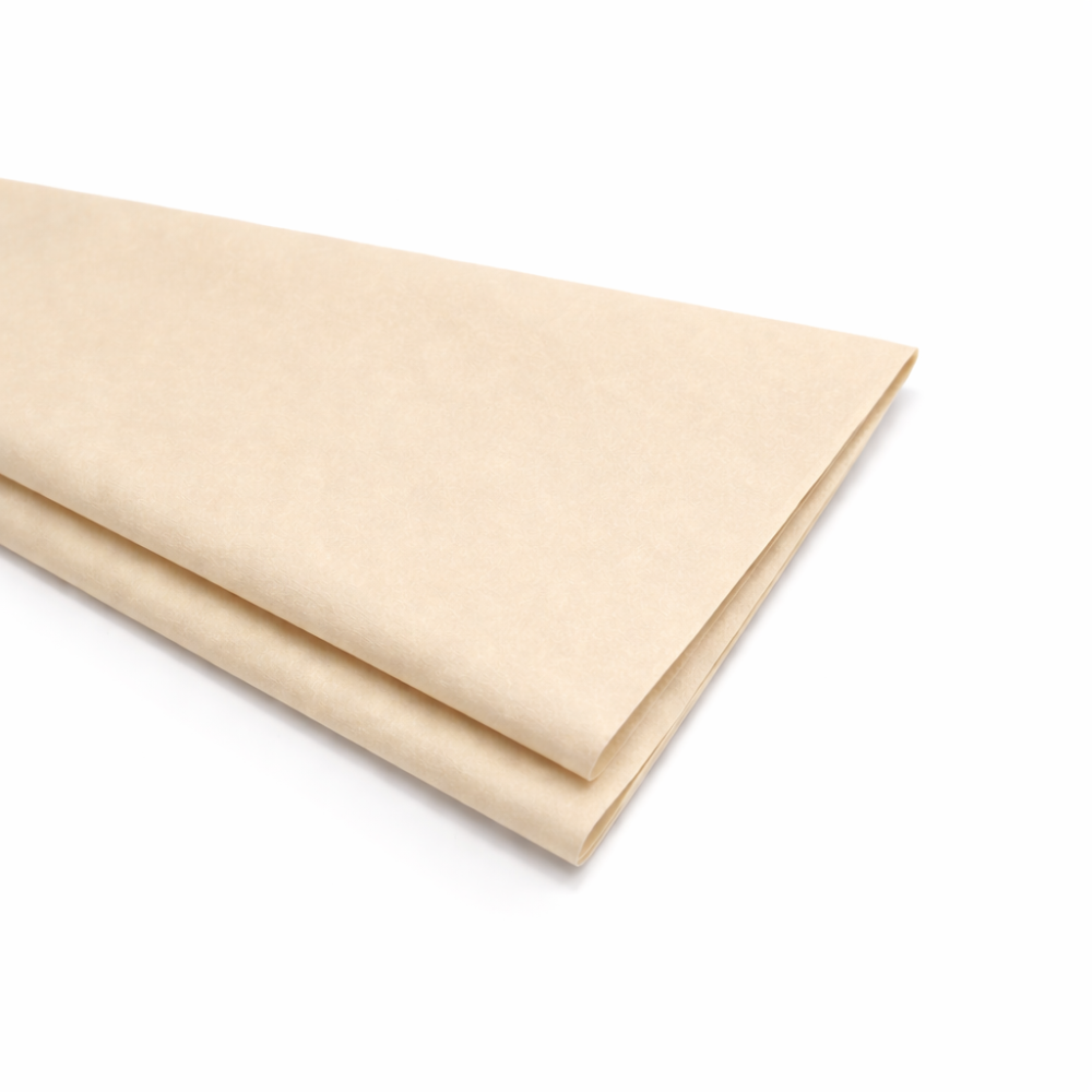 20 hojas de papel de seda color beige arena