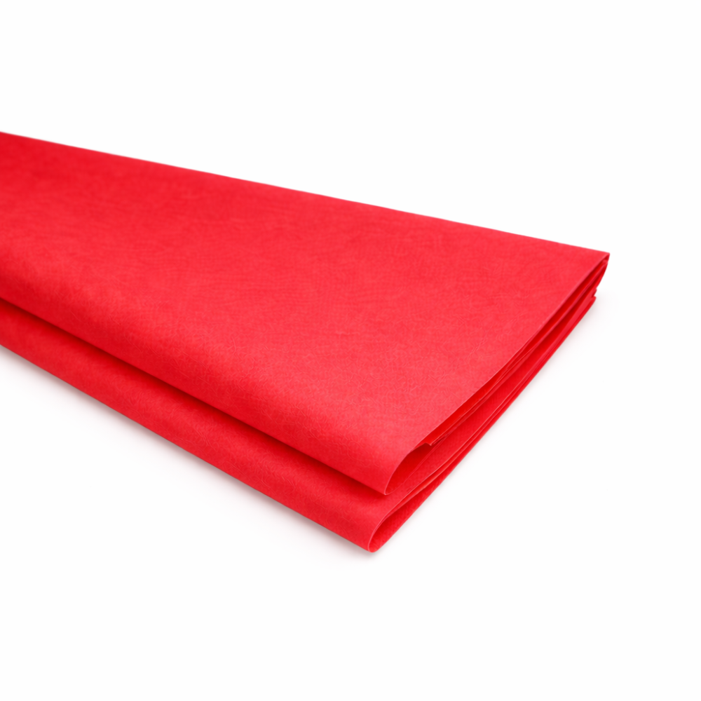 20 hojas de papel de seda rojo amapola