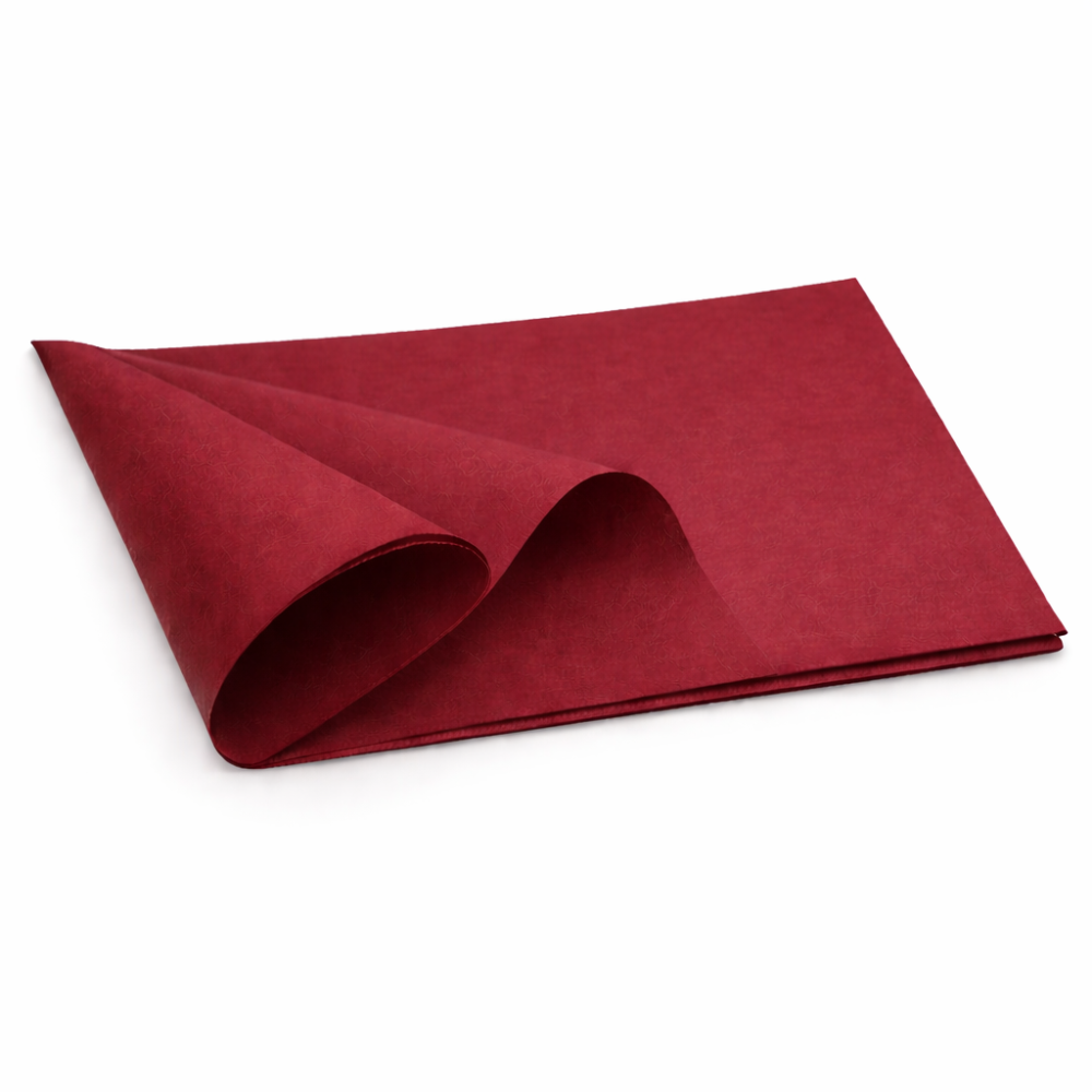 240 hojas de papel de seda color rojo burdeos