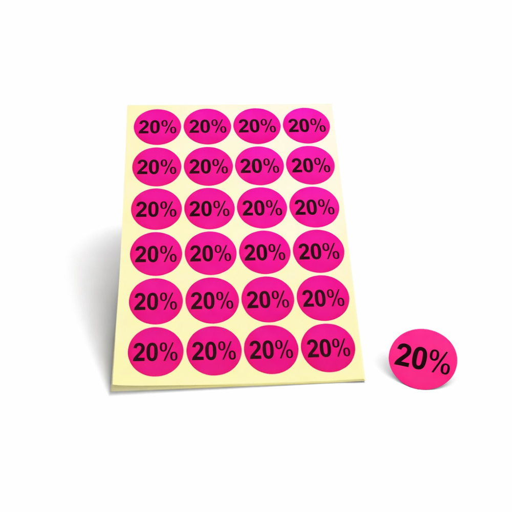 Pegatinas autoadhesivas 20 % rosa - 1867r
