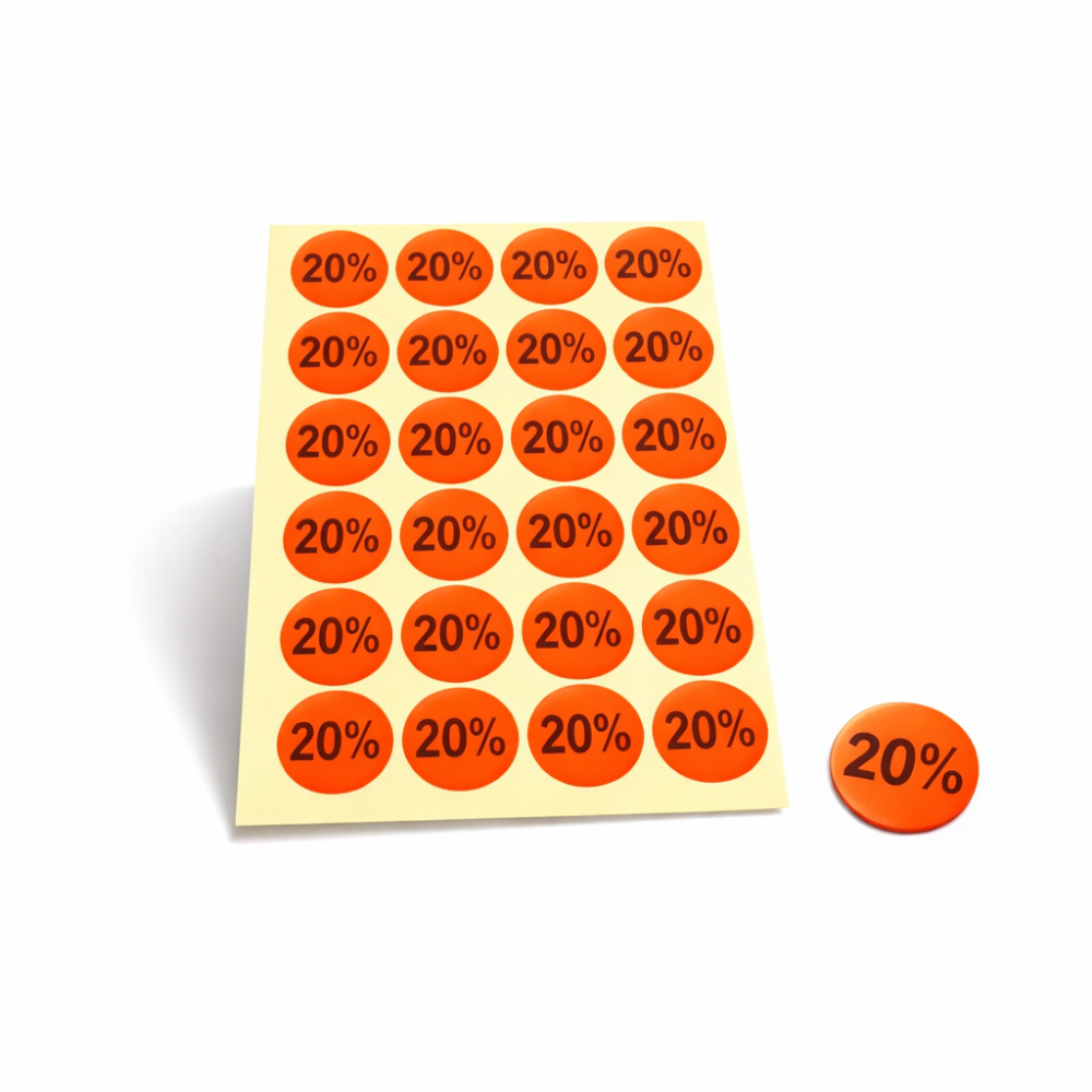 Pegatinas autoadhesivas 20 % naranja oscuro - 1867of