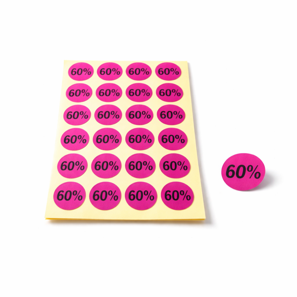 240 pegatinas adhesivas de color rosa 60 % - 1863r