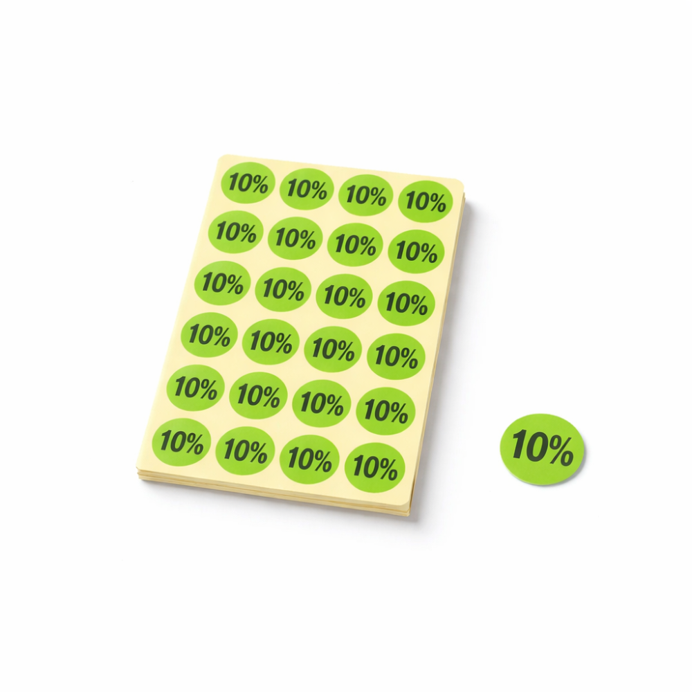 Pegatinas autoadhesivas 10 % verde - 3411v