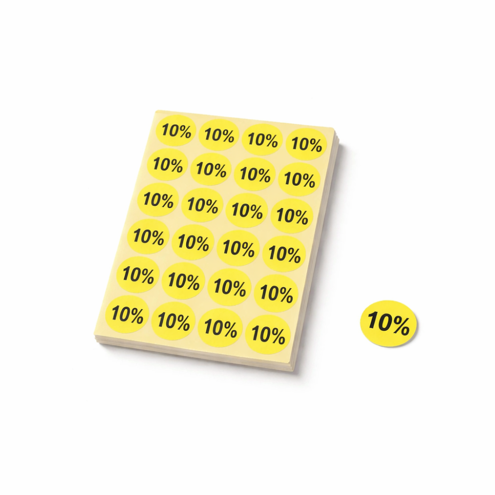 Pegatinas autoadhesivas 10 % amarillas - 3411j