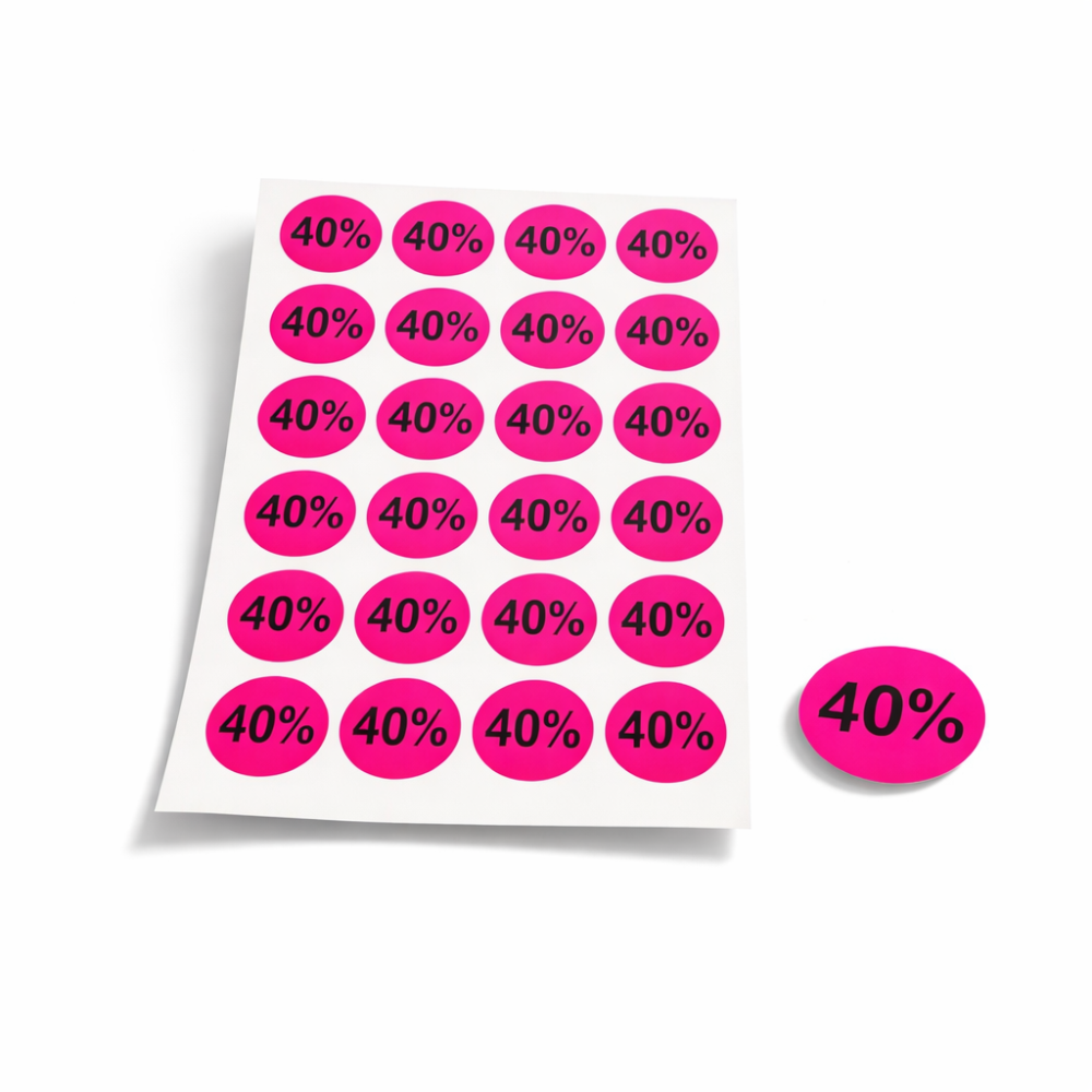 240 pegatinas adhesivas 40 % rosas - 1865r