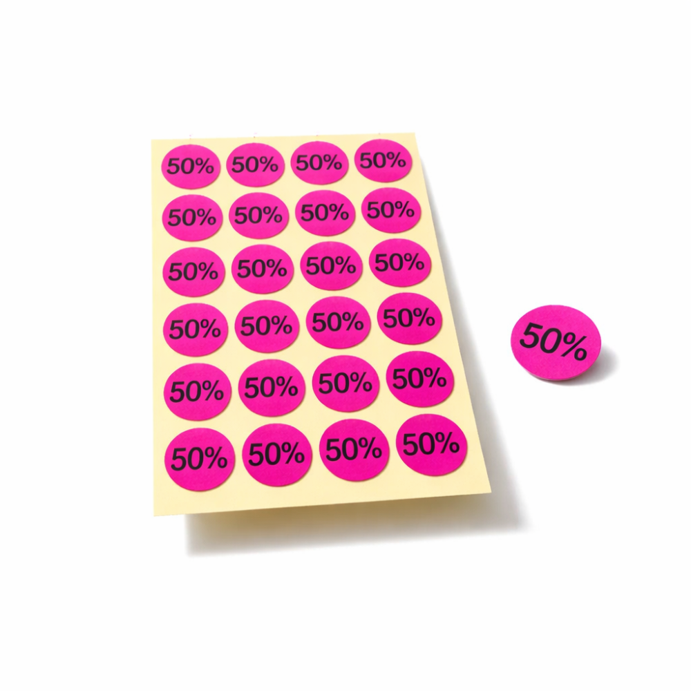 Lote de 240 pegatinas adhesivas rosas 50 % - 1864r