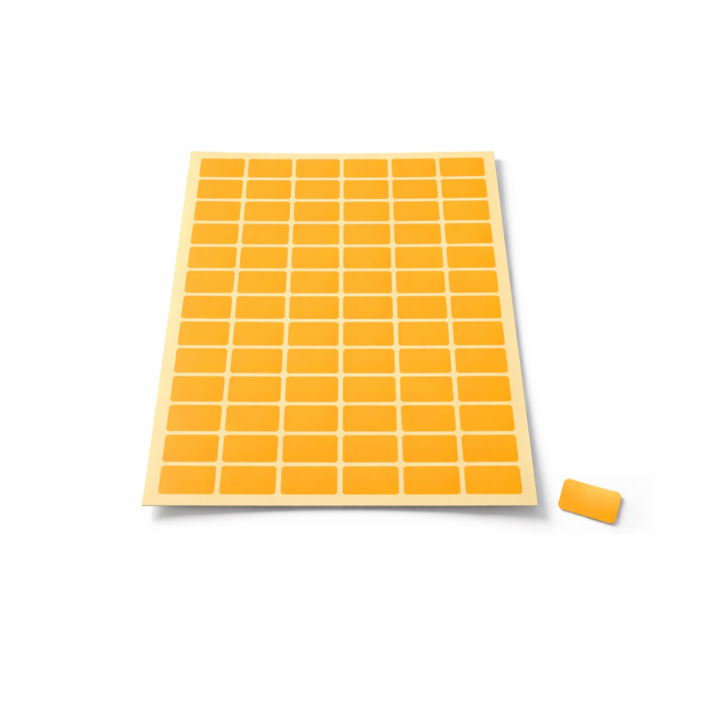 780 pegatinas rectangulares autoadhesivas de color naranja claro - 1272