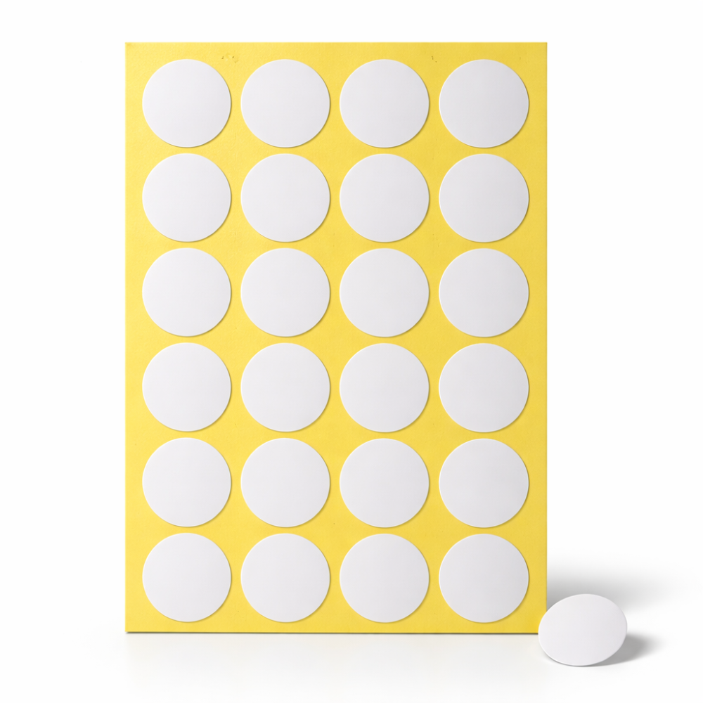 240 pegatinas de 25 mm de diámetro de color blanco - 6862