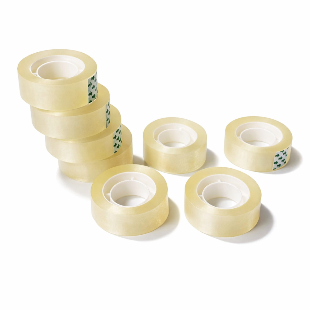 8 rollos de cinta adhesiva transparente 33/12 - 6886