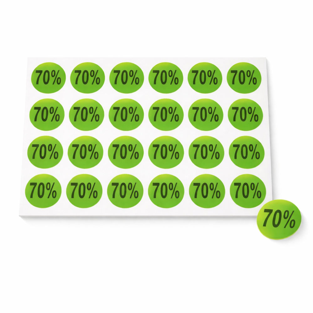 240 etiquetas adhesivas 70 % verdes - 7925v