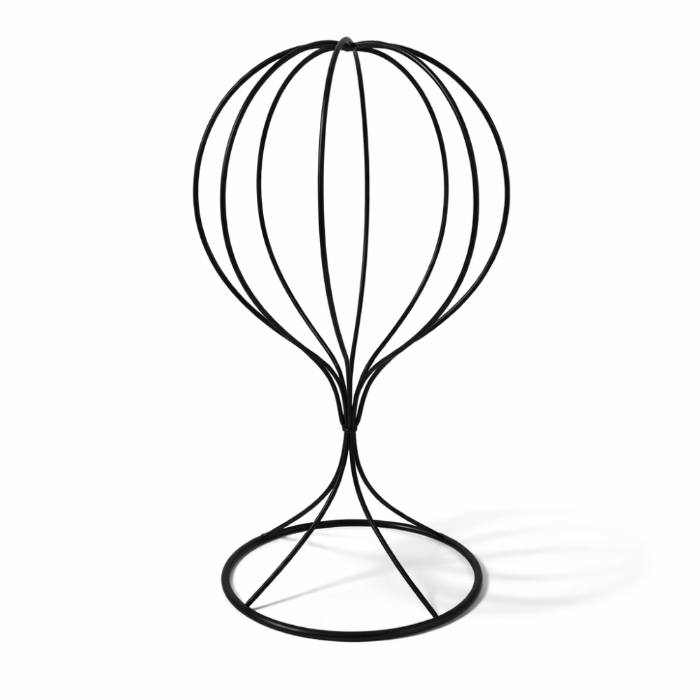 Soporte para sombreros de adulto de metal negro mate, 55 cm