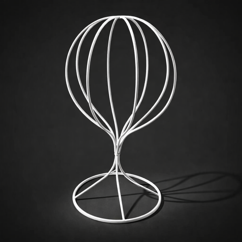 Soporte para sombreros infantil de metal blanco mate de 53 cm