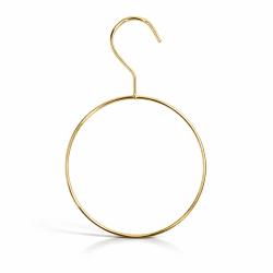 Lote de 10 perchas redondas para pañuelos de metal dorado - Ø18 cm