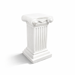 Columna griega de decoración de resina blanca 5,5 x 5,5 x 7,5 cm