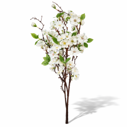 Rama artificial de rosa silvestre - blanco