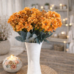 Pequeño ramo artificial de rosa silvestre - naranja