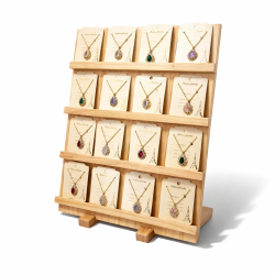 Estantería de madera de 4 niveles para soportes de cartón