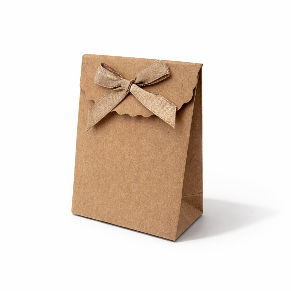 12 bolsitas de regalo para joyas con velcro de 7,5 x 4 x 10,5 cm - papel kraft