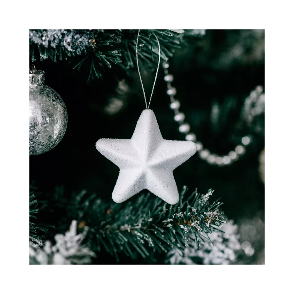 Colgantes Navidad blancos naturales pack 216 piezas