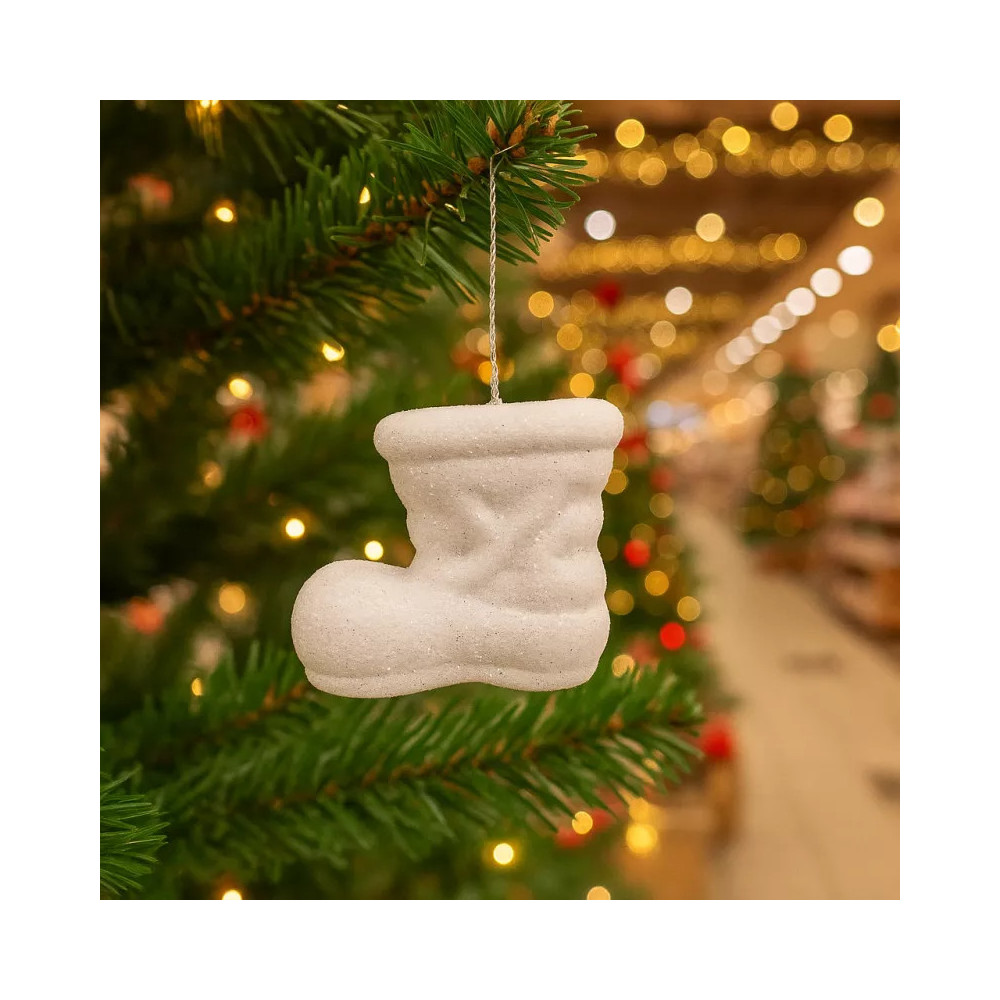 Colgantes Navidad blancos naturales pack 216 piezas