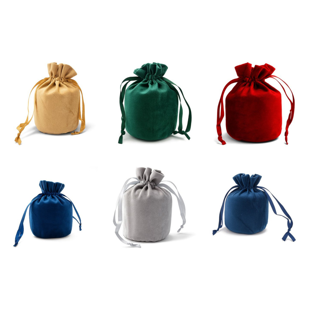 Pack Navidad de terciopelo: 6 lotes de 10 bolsas, 6 colores (60 bolsas), 3 comprados 3 de regalo