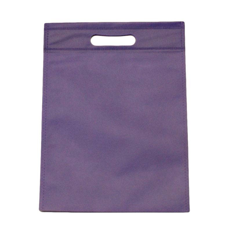 12 bolsas no tejidas de color malva liso 25x33cm