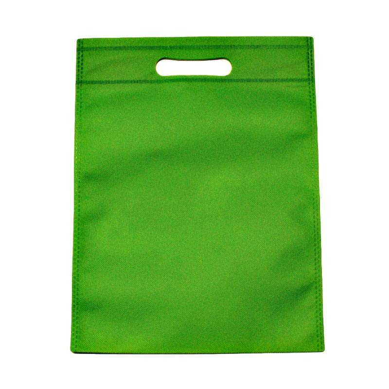 Lote de 12 bolsas no tejidas de color verde manzana 35x44 cm