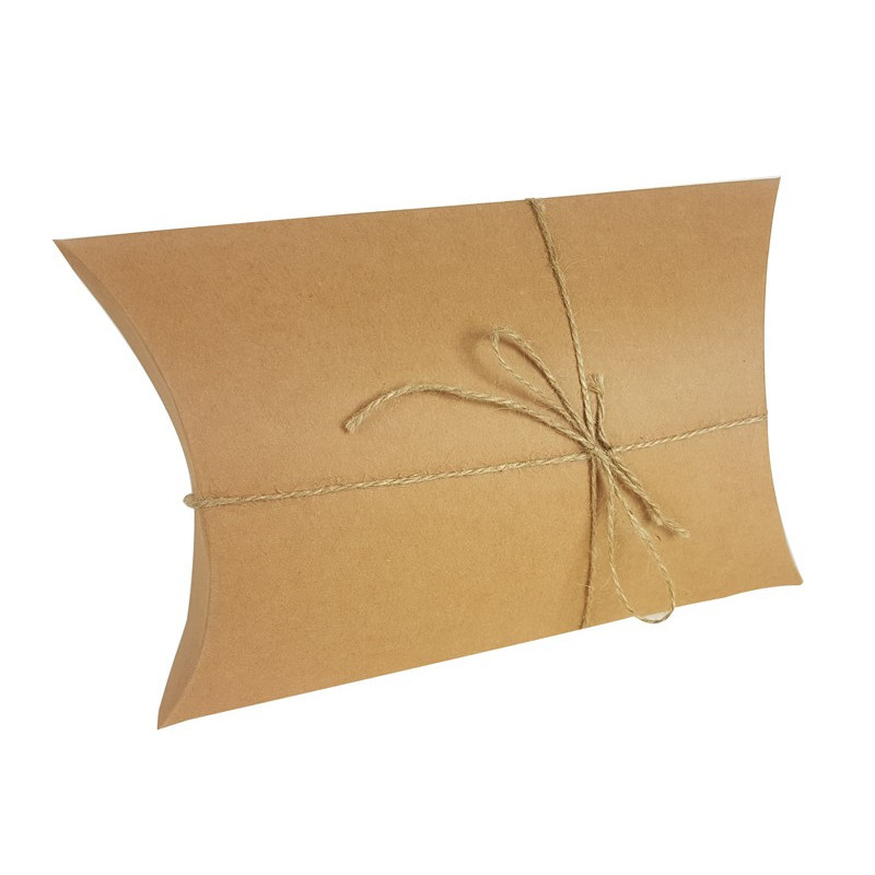 25 bolsitas de regalo piramidales de papel kraft marrón 16x25x6,5 cm