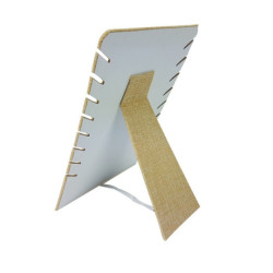 Portacollares plegable de yute beige
