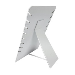 Soporte plegable para collares de símil piel blanco