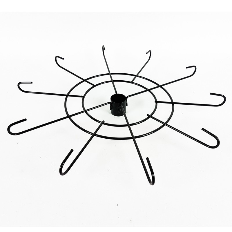 Plato de metal negro de 49 cm con 10 brazos