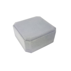 1 estuche para reloj de terciopelo gris acero de 9 x 9 cm