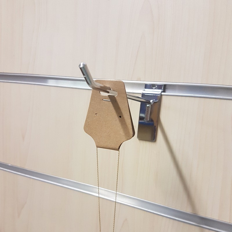 100 soportes para joyas de cartón kraft para colgar de 5 x 12 cm