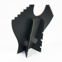 Lote de 10 soportes para collares de terciopelo negro con 6 cadenas