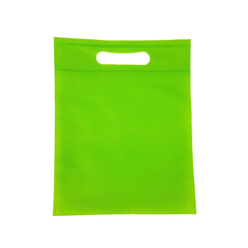 12 bolsas de tela no tejida verde manzana 19 x 24 cm