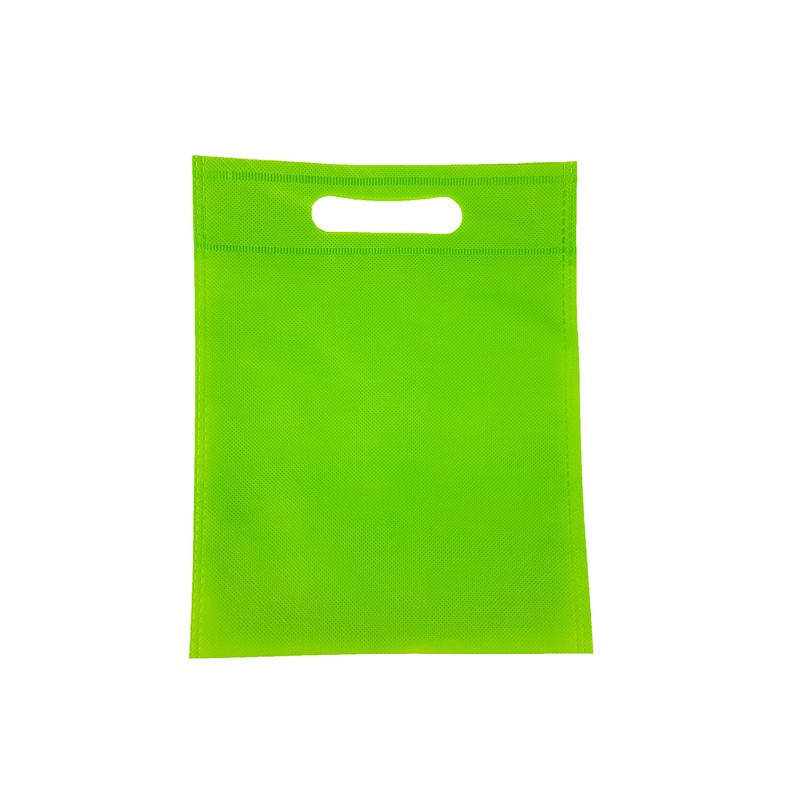 12 minibolsas de tela no tejida verde manzana 14x20 cm