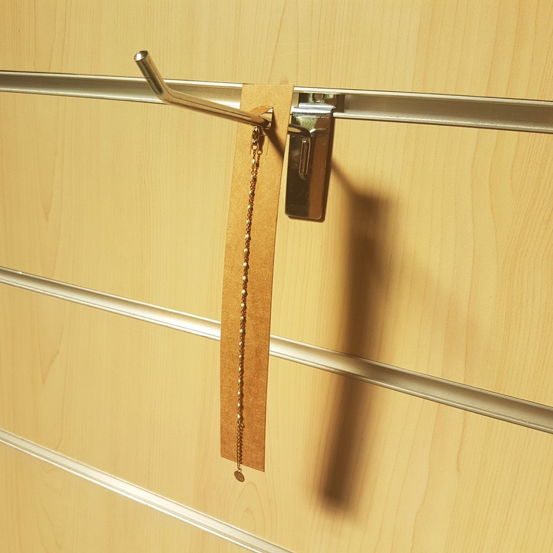 100 soportes de cartón kraft para cadenas y pulseras - 9630