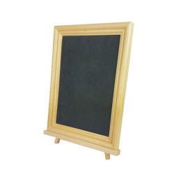 Joyero en forma de marco de madera y ante gris antracita con soporte - 9902