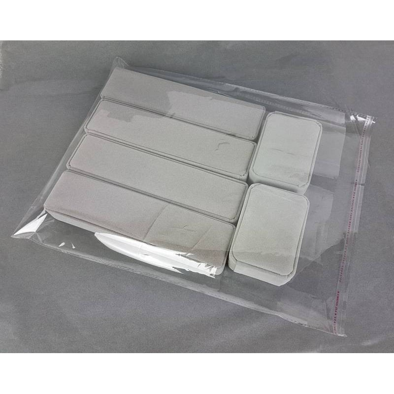 Lote de 100 saquitos grandes transparentes con solapa autoadhesiva 59 x 70 cm - 9690
