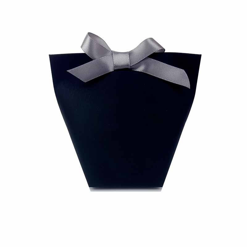 12 cajas de regalo plegables de papel kraft negro 11,5 x 10 x 6 cm - 11178