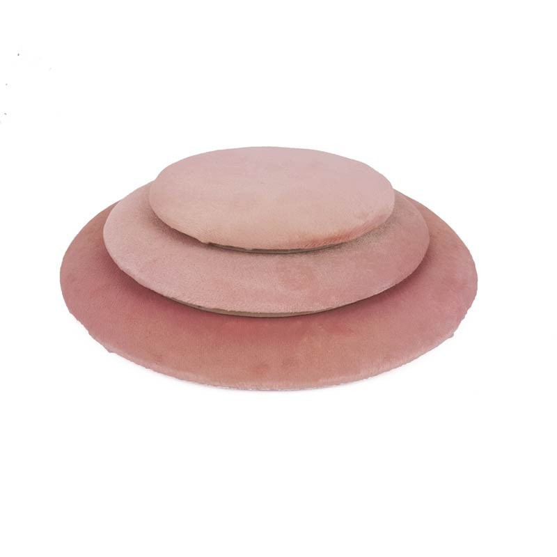 Lot de 3 volumes décoratifs en velours rose