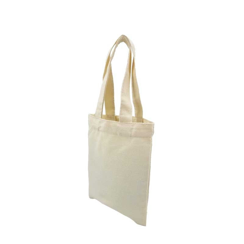 1 mini sac cabas en coton naturel écru 20x22cm