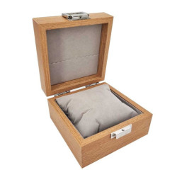 Petit boîte de rangement pour 1 montre aspect bois clair