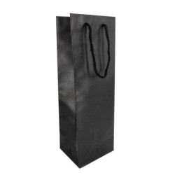12 Sacs kraft noir pour bouteille 12x10x35cm