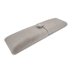 1 écrin bijouterie en velours gris perle pour montre 6x22.5cm