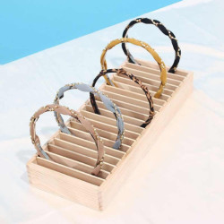 Présentoir bracelets ou colliers jonc 16 cases en bois de pin