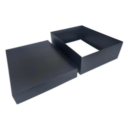 12 grandes boîtes cadeaux à plier en carton 30x23x9cm - noir